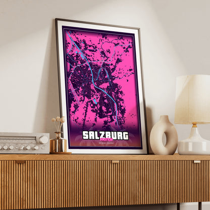 Salzburg GTA Map Poster