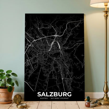 Salzburg Elegant Map Poster
