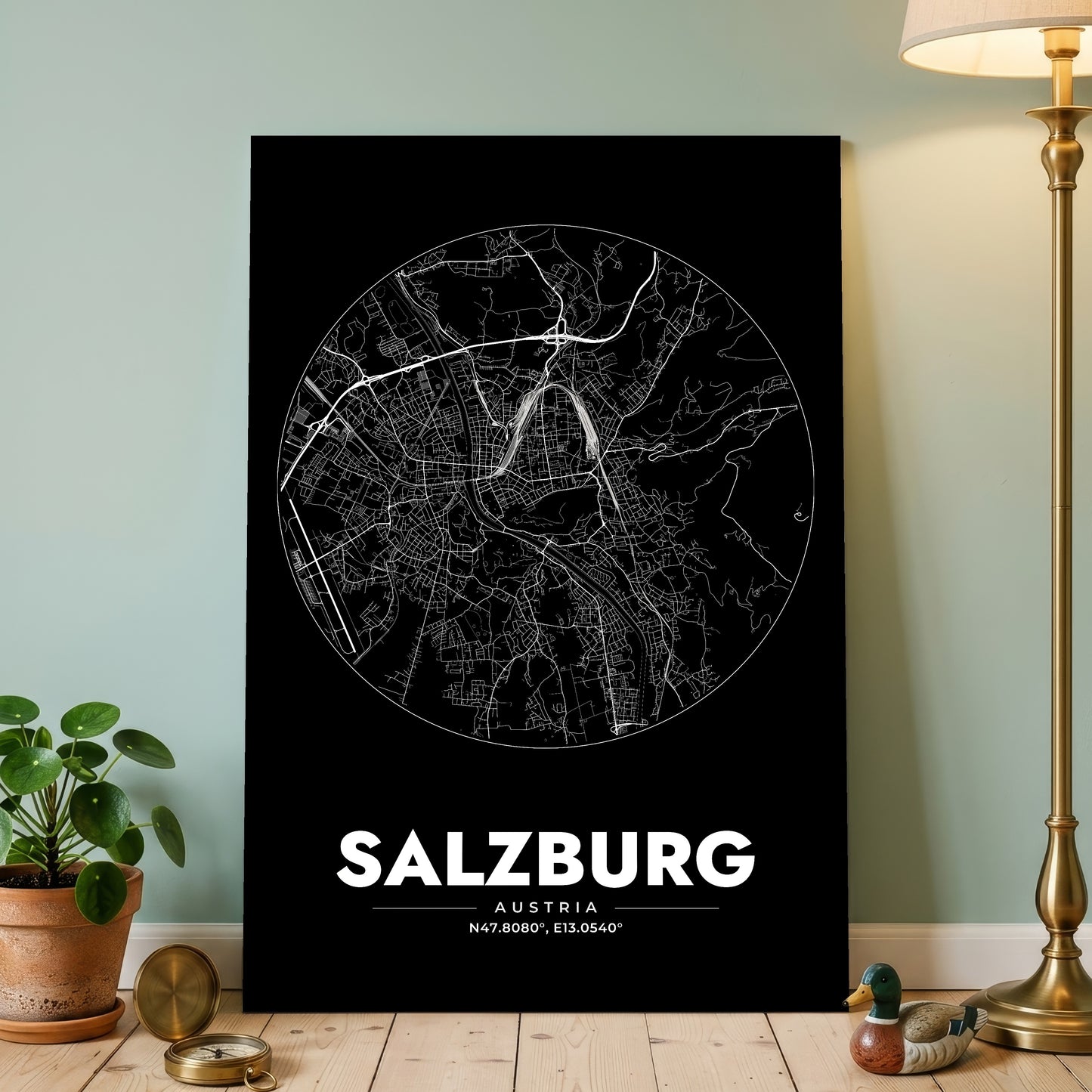 Salzburg Spot Map Poster