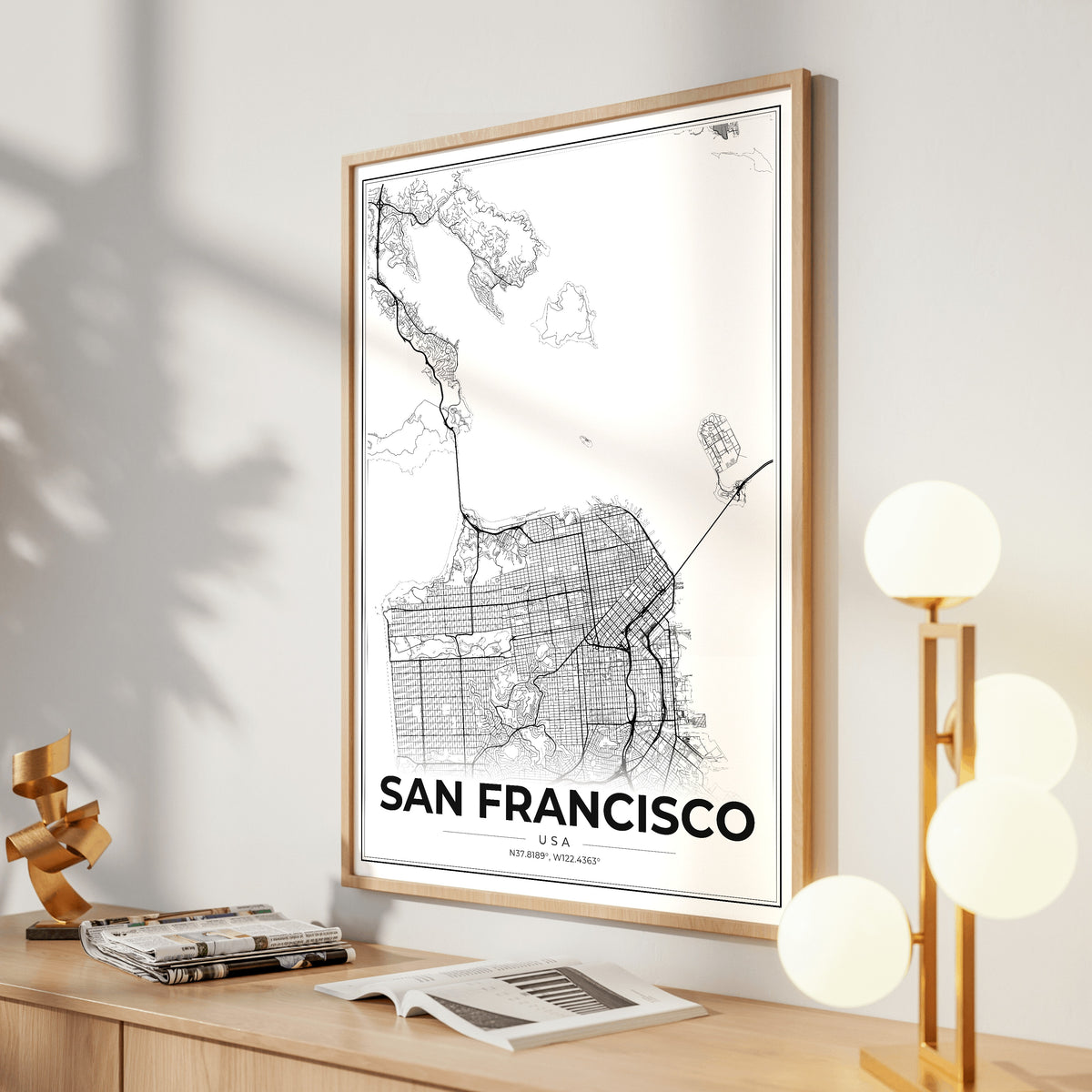 San Francisco Modern Map Poster
