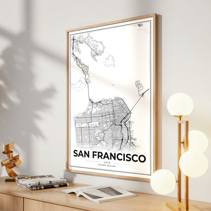 San Francisco Modern Map Poster