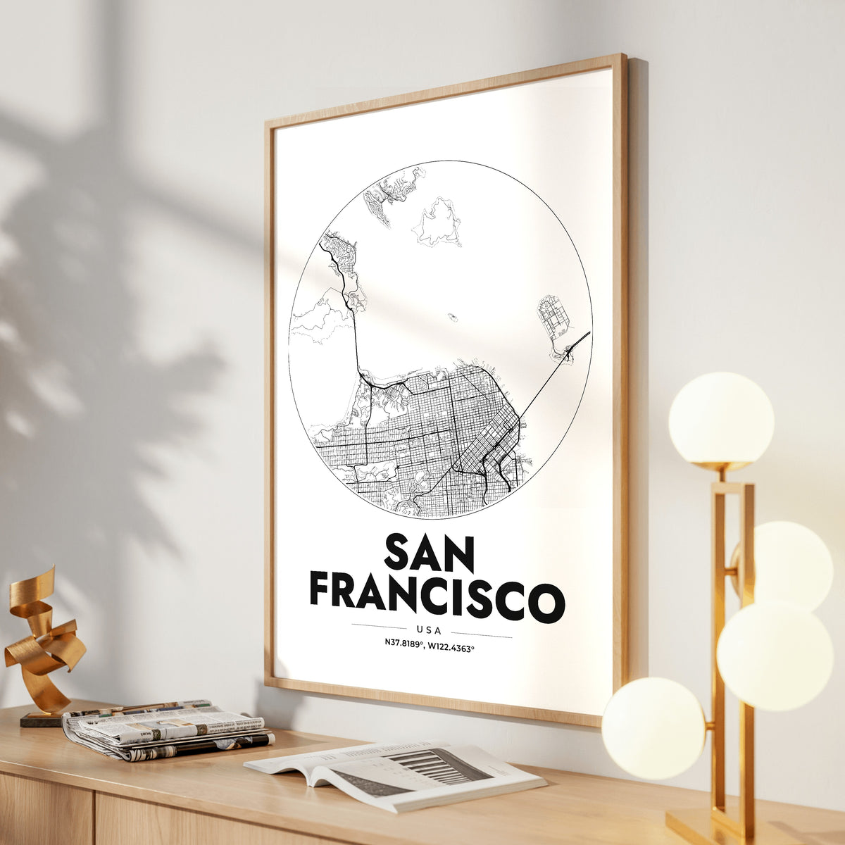 San Francisco Spot Map Poster
