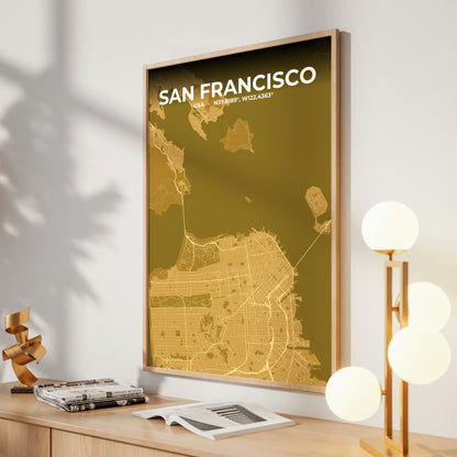 San Francisco Forge Map Poster
