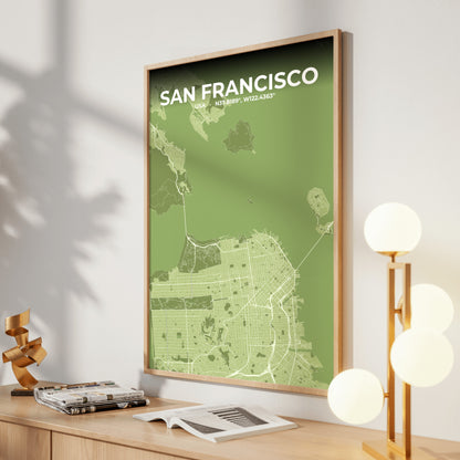 San Francisco Grove Map Poster