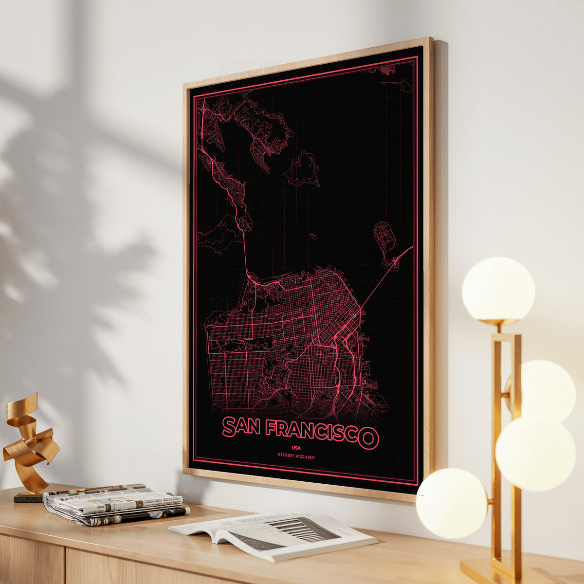 San Francisco Phosphor Map Poster - System Alert