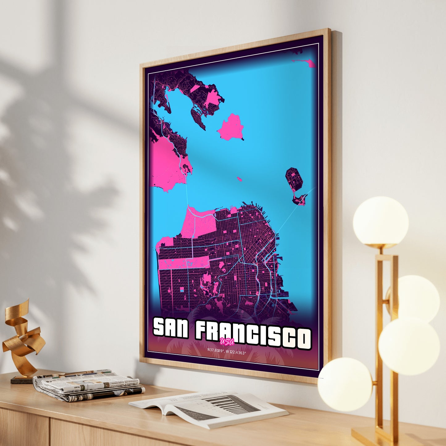 San Francisco GTA Map Poster