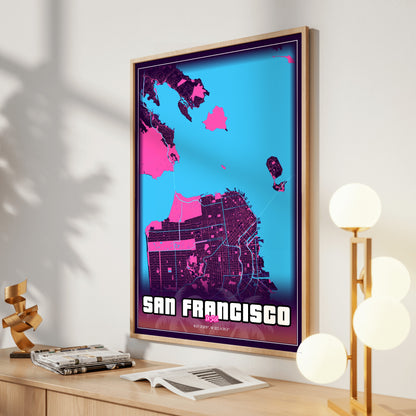 San Francisco GTA Map Poster