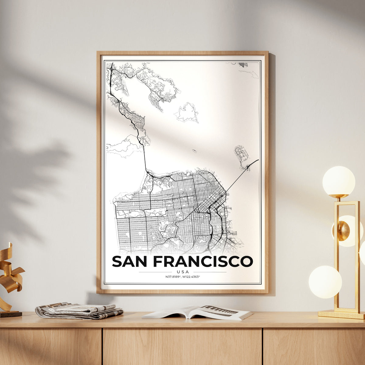 San Francisco Modern Map Poster