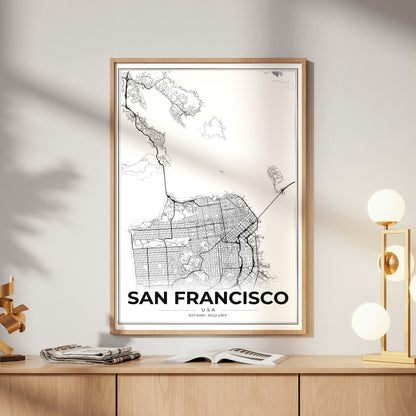 San Francisco Modern Map Poster
