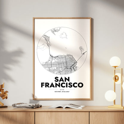 San Francisco Spot Map Poster