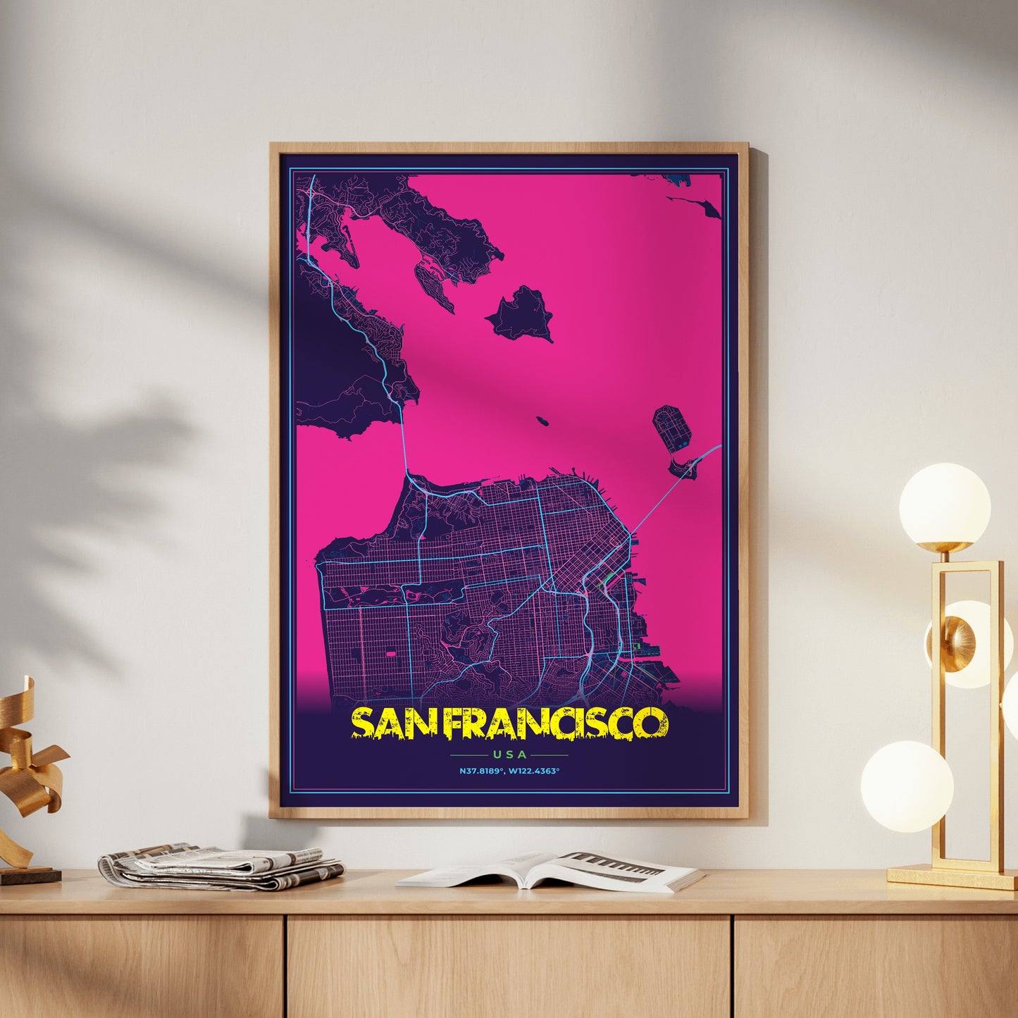 San Francisco Cyberpunk Map Poster