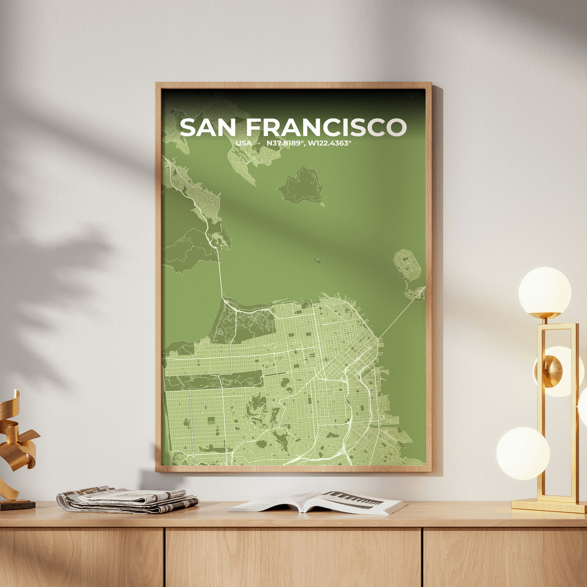 San Francisco Grove Map Poster