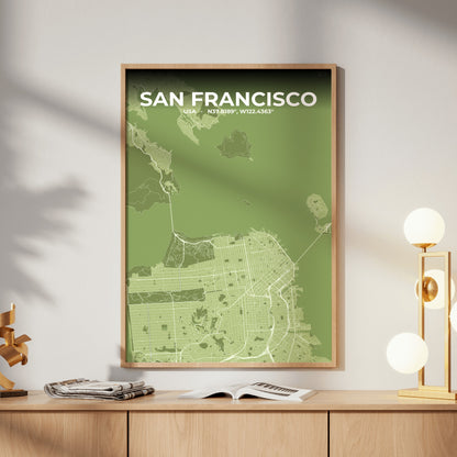 San Francisco Grove Map Poster