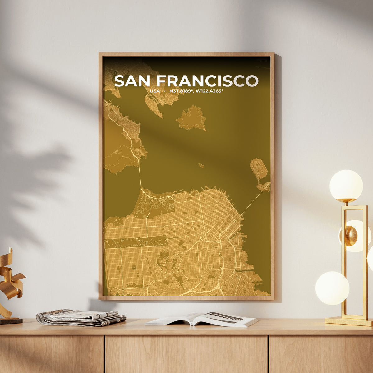 San Francisco Forge Map Poster