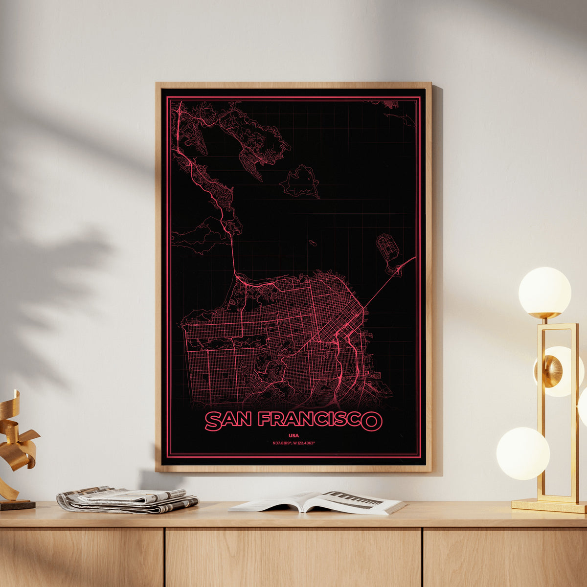 San Francisco Phosphor Map Poster - System Alert