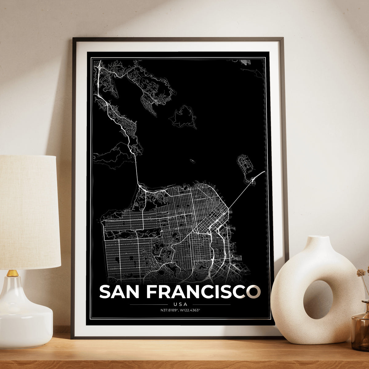 San Francisco Modern Map Poster