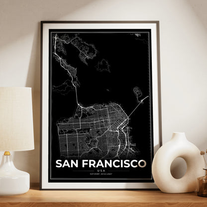 San Francisco Modern Map Poster