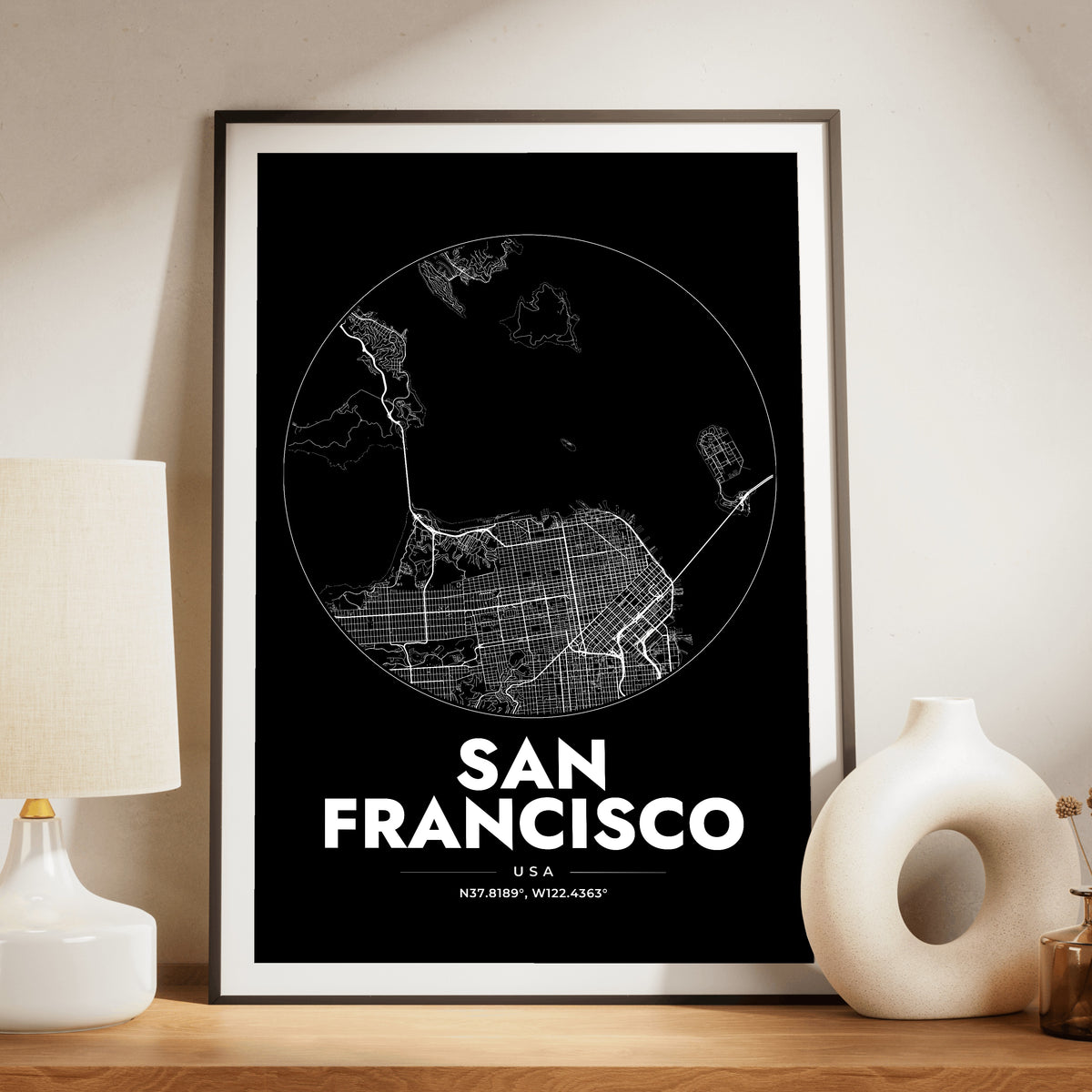 San Francisco Spot Map Poster