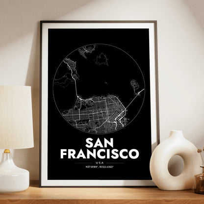 San Francisco Spot Map Poster