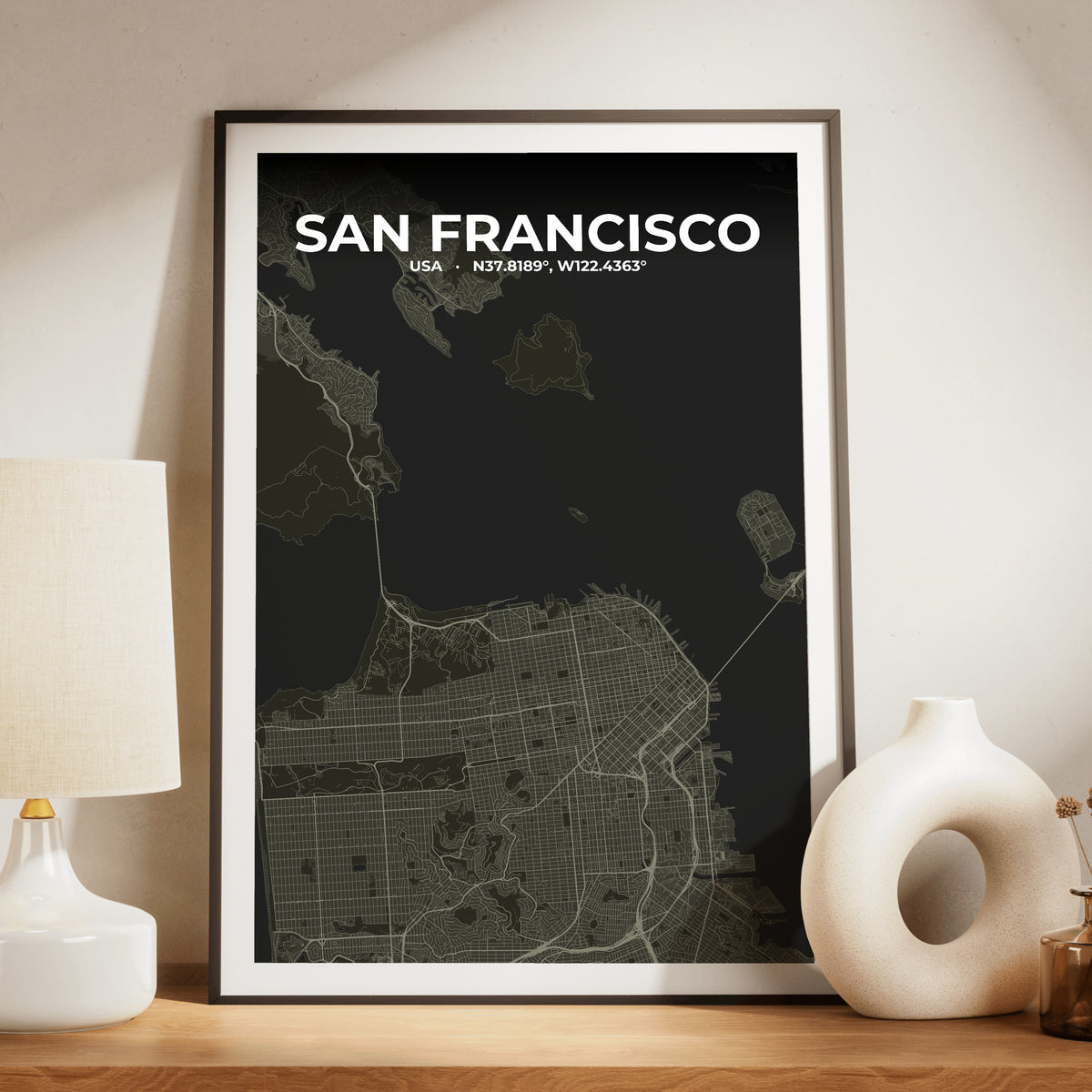 San Francisco Sable Map Poster