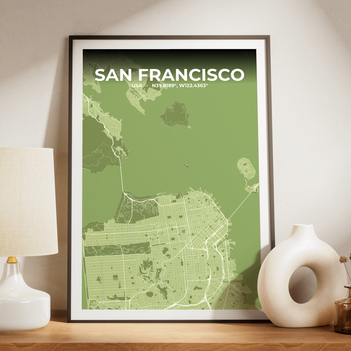 San Francisco Grove Map Poster