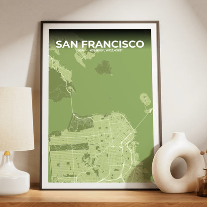 San Francisco Grove Map Poster
