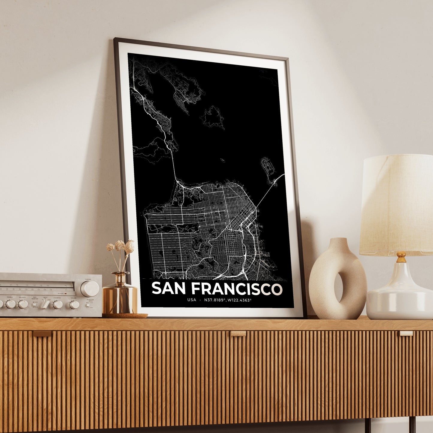 San Francisco Elegant Map Poster