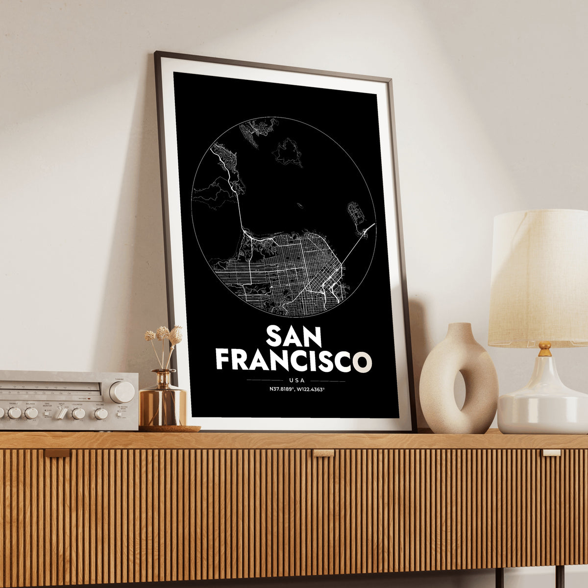 San Francisco Spot Map Poster