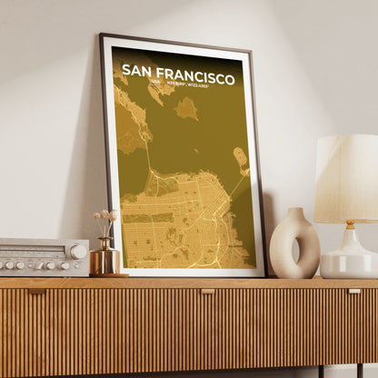 San Francisco Forge Map Poster