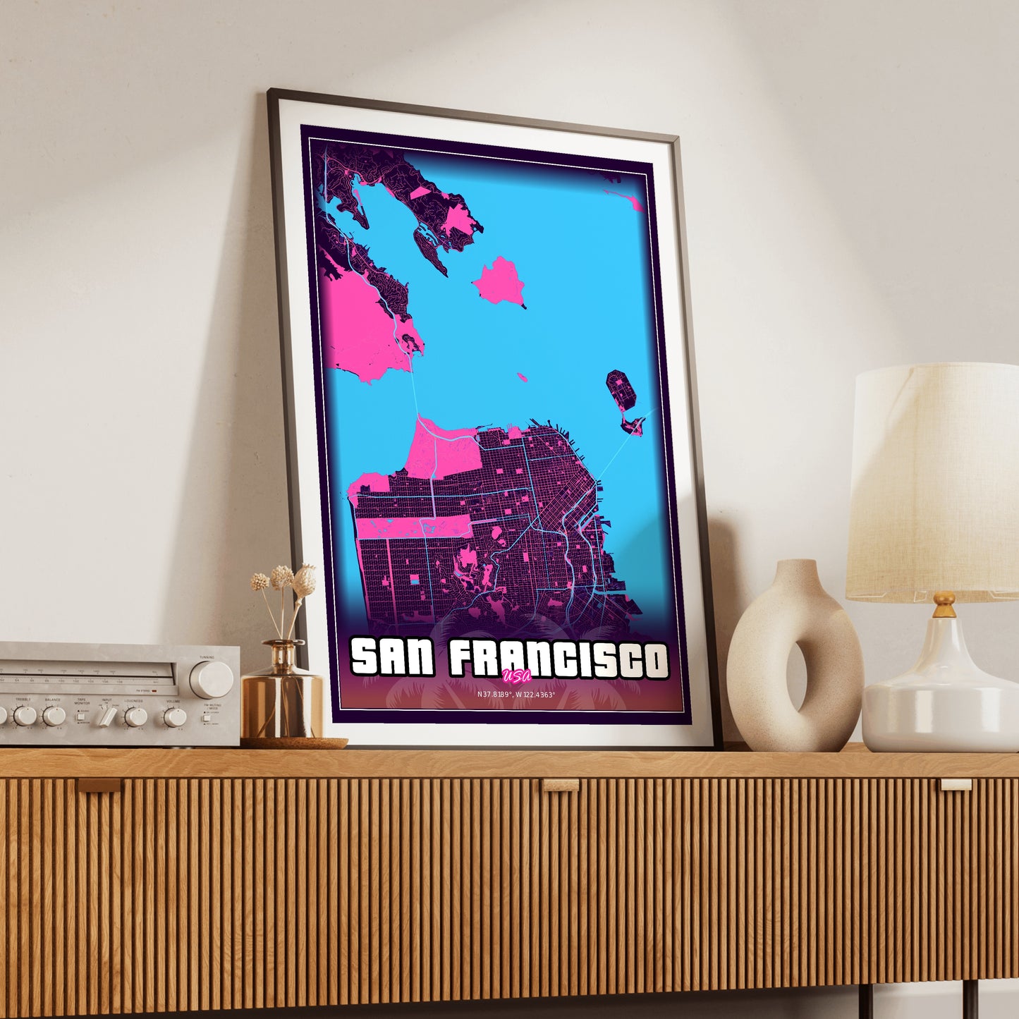 San Francisco GTA Map Poster