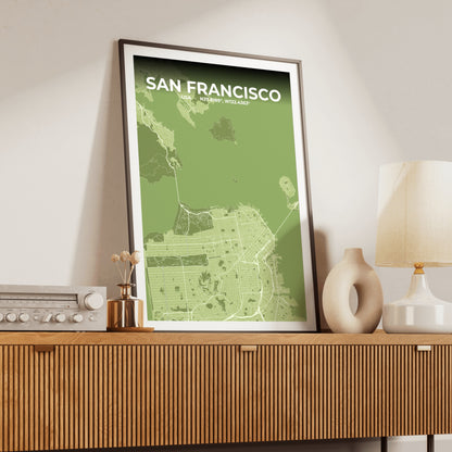 San Francisco Grove Map Poster