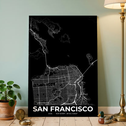 San Francisco Elegant Map Poster