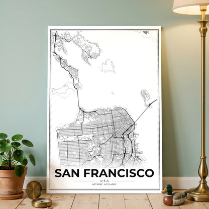 San Francisco Modern Map Poster