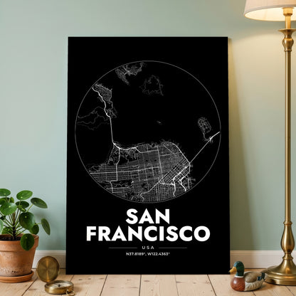 San Francisco Spot Map Poster