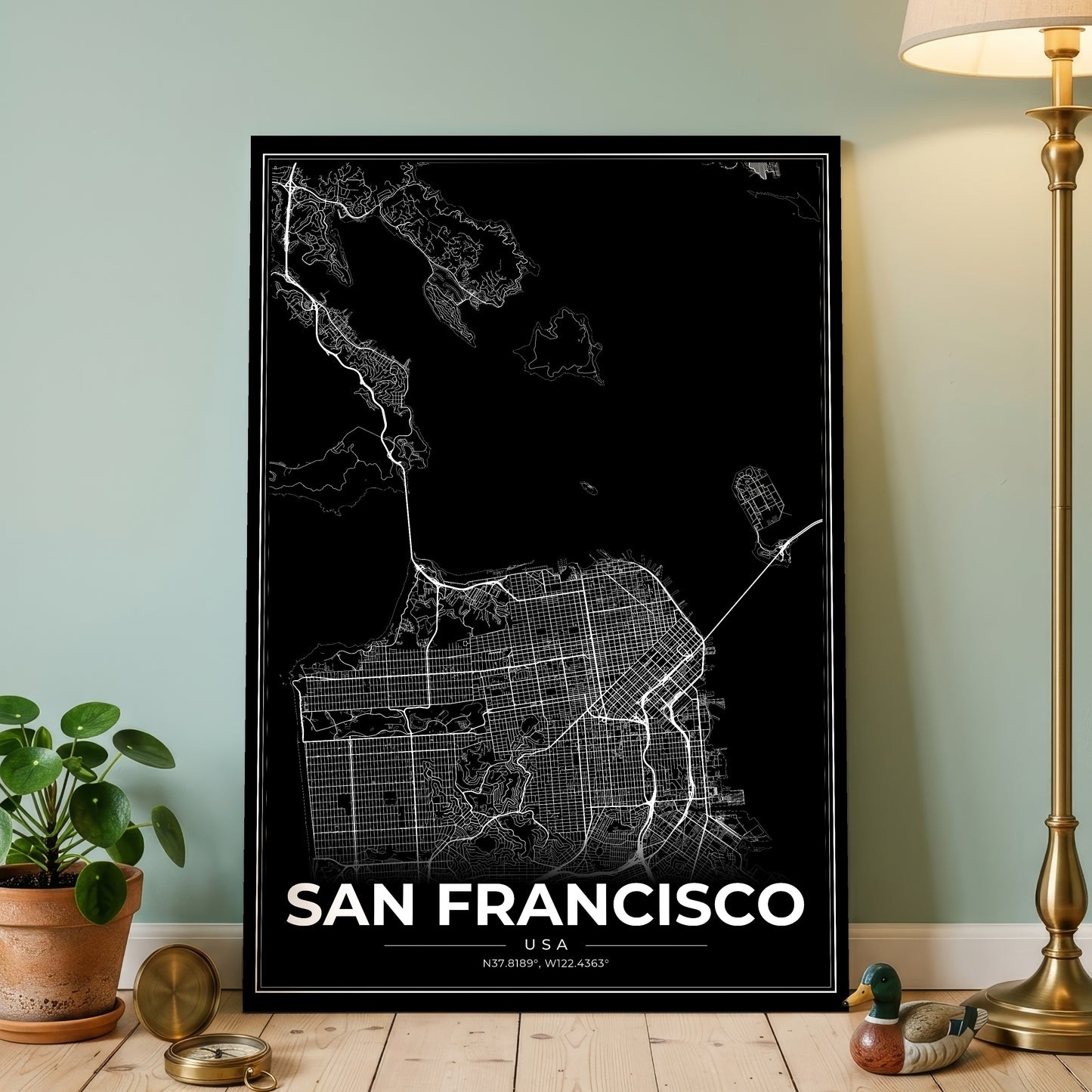 San Francisco Modern Map Poster