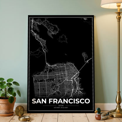 San Francisco Modern Map Poster