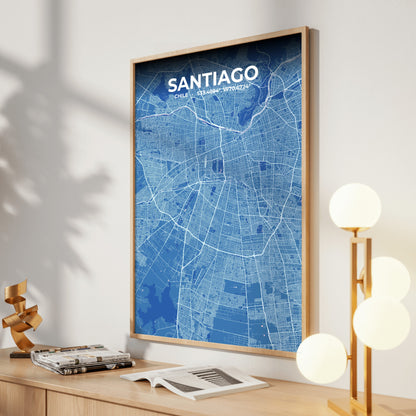 Santiago Candy Map Poster