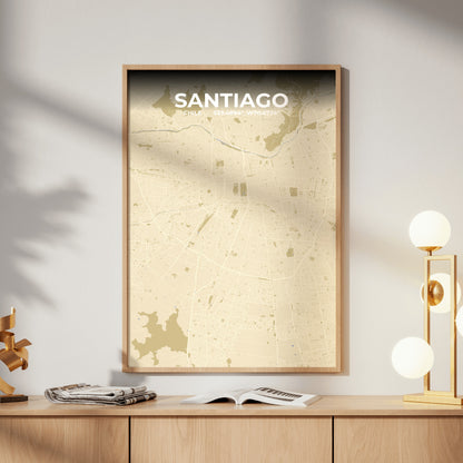 Santiago Barn Map Poster