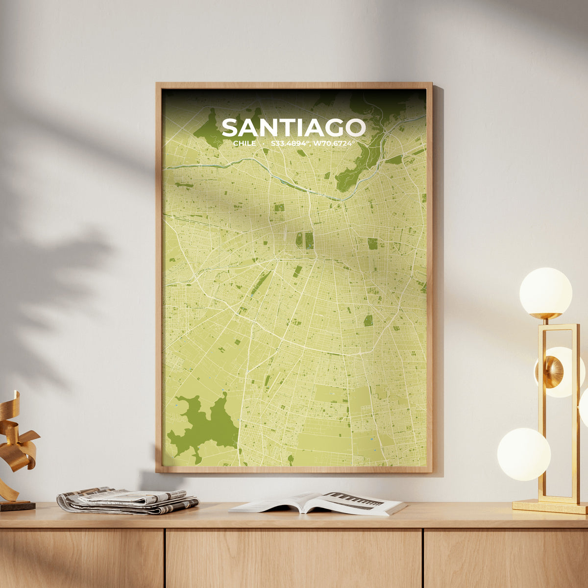 Santiago Fern Map Poster