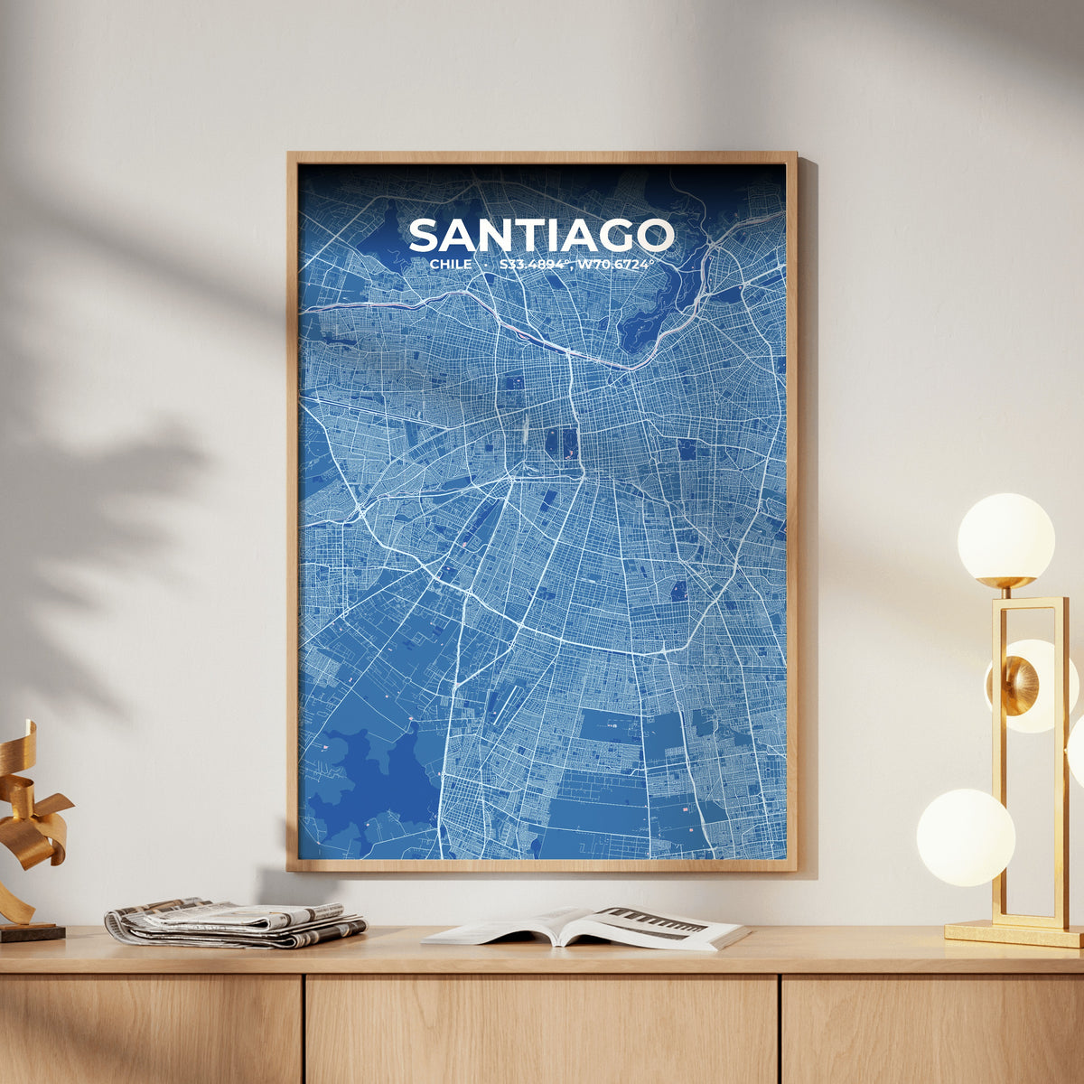 Santiago Candy Map Poster