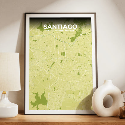 Santiago Fern Map Poster