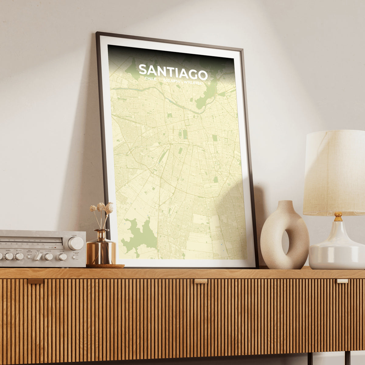 Santiago Drift Map Poster