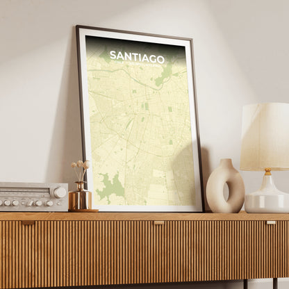 Santiago Drift Map Poster
