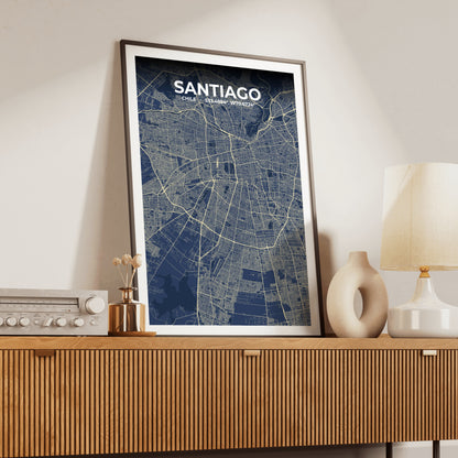 Santiago Anchor Map Poster
