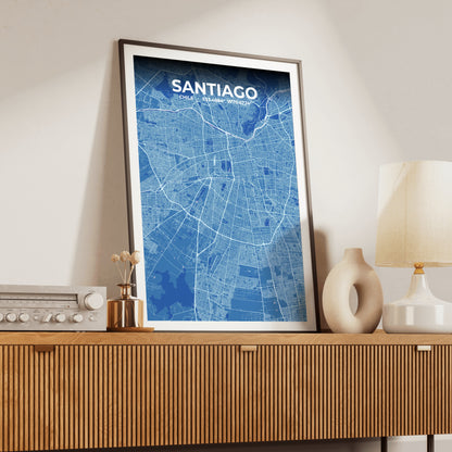 Santiago Candy Map Poster