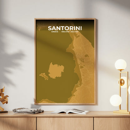 Santorini Forge Map Poster
