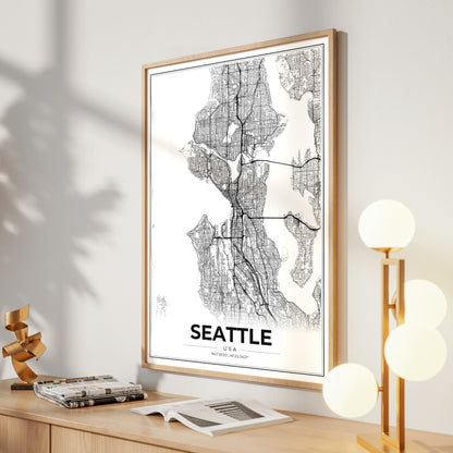 Seattle Modern Map Poster