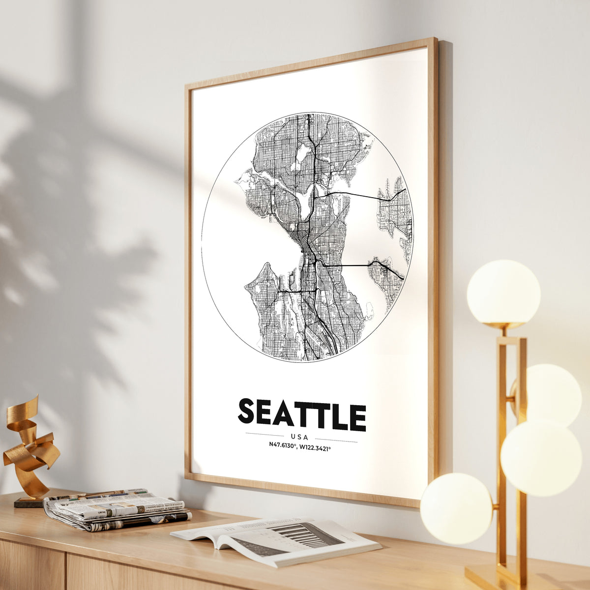 Seattle Spot Map Poster