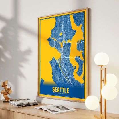 Seattle Blockbuster Map Poster