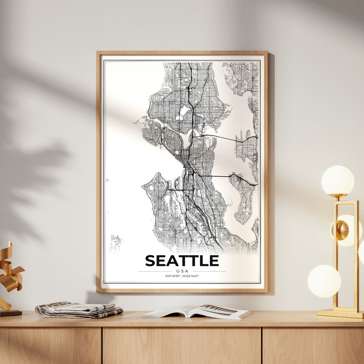 Seattle Modern Map Poster